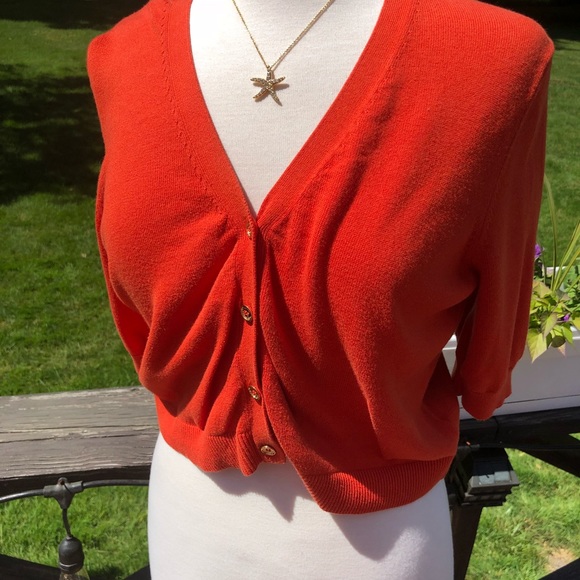 Michael Kors Cropped Cardigan! 🍊 - Picture 3 of 7